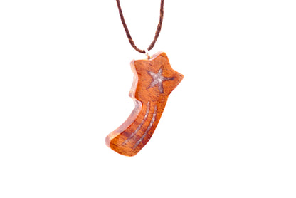 Shooting Star Pendant- Handcrafted Koa Wood Keepsake