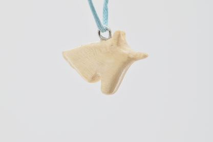 Karah's Unicorn- Hand-Carved Velvet Ash Pendant
